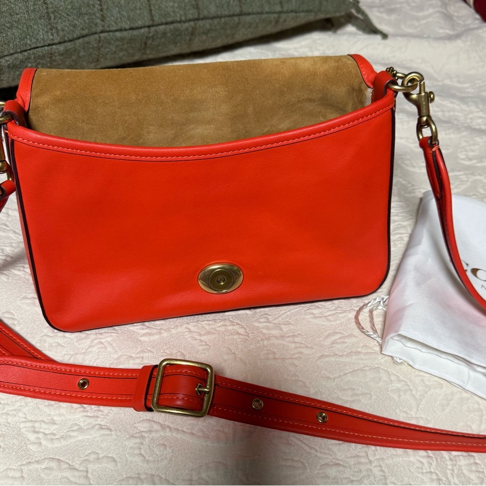 Coach Tabby in orange soft leather - Picture 3 of 16